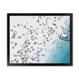 Shop Day At The Beach (Lighter) Art Print-Blue, Coastal, Landscape, Neutrals, Tropical, View All-framed painted poster wall decor artwork