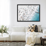 Shop Day At The Beach (Lighter) Canvas Art Print-Blue, Coastal, Landscape, Neutrals, Tropical, View All-framed wall decor artwork