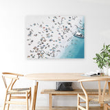 Shop Day At The Beach (Lighter) Canvas Art Print-Blue, Coastal, Landscape, Neutrals, Tropical, View All-framed wall decor artwork