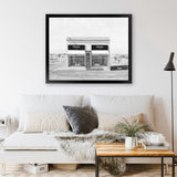 Shop Black & White Marfa Art Print-Black, Grey, Hamptons, Landscape, Scandinavian, View All, White-framed painted poster wall decor artwork