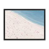 Shop Sunbathers Canvas Art Print-Blue, Coastal, Landscape, Neutrals, Tropical, View All-framed wall decor artwork