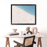 Shop Sunbathers Art Print-Blue, Coastal, Landscape, Neutrals, Tropical, View All-framed painted poster wall decor artwork