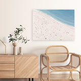 Shop Sunbathers Canvas Art Print-Blue, Coastal, Landscape, Neutrals, Tropical, View All-framed wall decor artwork