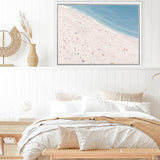 Shop Sunbathers Canvas Art Print-Blue, Coastal, Landscape, Neutrals, Tropical, View All-framed wall decor artwork