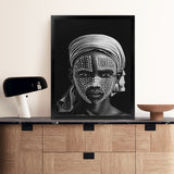 Shop Tribal Art Print-African, Black, Boho, Hamptons, People, Portrait, View All-framed painted poster wall decor artwork