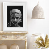 Shop Tribal Art Print-African, Black, Boho, Hamptons, People, Portrait, View All-framed painted poster wall decor artwork