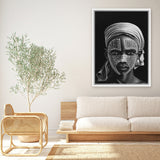 Shop Tribal Canvas Art Print-African, Black, Boho, Hamptons, People, Portrait, View All-framed wall decor artwork