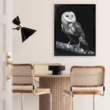 Shop Owl Art Print-Animals, Birds, Black, Portrait, Scandinavian, View All-framed painted poster wall decor artwork