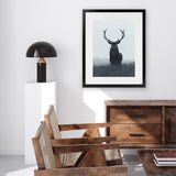 Shop Elk Art Print-Animals, Black, Grey, Hamptons, Portrait, Scandinavian, View All-framed painted poster wall decor artwork