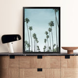 Shop California Palms Art Print-Blue, Botanicals, Coastal, Green, Portrait, Tropical, View All-framed painted poster wall decor artwork