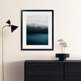 Shop Dark Horizon Art Print-Blue, Coastal, Green, Portrait, Scandinavian, View All-framed painted poster wall decor artwork