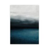 Shop Dark Horizon Canvas Art Print-Blue, Coastal, Green, Portrait, Scandinavian, View All-framed wall decor artwork
