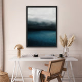 Shop Dark Horizon Canvas Art Print-Blue, Coastal, Green, Portrait, Scandinavian, View All-framed wall decor artwork