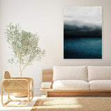 Shop Dark Horizon Canvas Art Print-Blue, Coastal, Green, Portrait, Scandinavian, View All-framed wall decor artwork