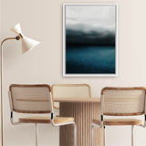 Shop Dark Horizon Canvas Art Print-Blue, Coastal, Green, Portrait, Scandinavian, View All-framed wall decor artwork