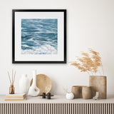 Shop Ocean Swell (Square) Art Print-Blue, Coastal, Square, View All-framed painted poster wall decor artwork
