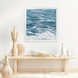 Shop Ocean Swell (Square) Art Print-Blue, Coastal, Square, View All-framed painted poster wall decor artwork
