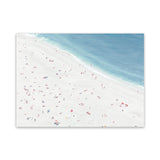 Shop Sunbathers II Canvas Art Print-Blue, Coastal, Landscape, Tropical, View All, White-framed wall decor artwork