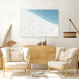 Shop Sunbathers II Canvas Art Print-Blue, Coastal, Landscape, Tropical, View All, White-framed wall decor artwork