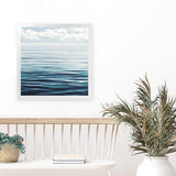 Shop Ocean Horizon (Square) Art Print-Blue, Coastal, Landscape, Square, View All-framed painted poster wall decor artwork