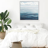 Shop Ocean Horizon (Square) Canvas Art Print-Blue, Coastal, Landscape, Square, View All-framed wall decor artwork