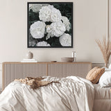 Shop White English Roses (Square) Canvas Art Print-Botanicals, Florals, Hamptons, Square, View All, White-framed wall decor artwork