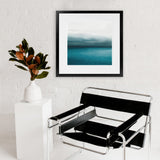 Shop Horizon (Square) Art Print-Blue, Coastal, Scandinavian, Square, View All-framed painted poster wall decor artwork
