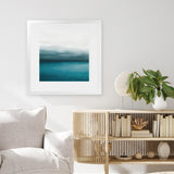 Shop Horizon (Square) Art Print-Blue, Coastal, Scandinavian, Square, View All-framed painted poster wall decor artwork