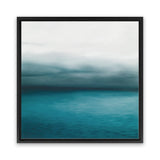 Shop Horizon (Square) Canvas Art Print-Blue, Coastal, Scandinavian, Square, View All-framed wall decor artwork