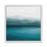 Shop Horizon (Square) Canvas Art Print-Blue, Coastal, Scandinavian, Square, View All-framed wall decor artwork