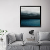 Shop Dark Horizon (Square) Art Print-Blue, Coastal, Scandinavian, Square, View All-framed painted poster wall decor artwork