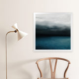 Shop Dark Horizon (Square) Art Print-Blue, Coastal, Scandinavian, Square, View All-framed painted poster wall decor artwork