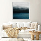 Shop Dark Horizon (Square) Canvas Art Print-Blue, Coastal, Scandinavian, Square, View All-framed wall decor artwork