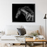 Shop Black Horse Photo Art Print-Animals, Black, Horizontal, Landscape, Photography, Rectangle, View All-framed poster wall decor artwork