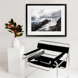 Shop Mountain Cap Photo Art Print-Black, Blue, Horizontal, Landscape, Nature, Photography, Rectangle, Scandinavian, View All-framed poster wall decor artwork