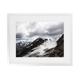 Shop Mountain Cap Photo Art Print-Black, Blue, Horizontal, Landscape, Nature, Photography, Rectangle, Scandinavian, View All-framed poster wall decor artwork