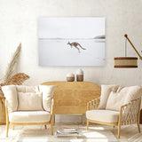 Shop Beach Kangaroo Photo Canvas Art Print-Animals, Baby Nursery, Coastal, Landscape, Neutrals, Photography, Photography Canvas Prints, View All-framed wall decor artwork