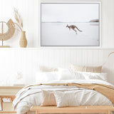 Shop Beach Kangaroo Photo Canvas Art Print-Animals, Baby Nursery, Coastal, Landscape, Neutrals, Photography, Photography Canvas Prints, View All-framed wall decor artwork