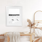 Shop Byron Surfer II B&W Photo Art Print-Black, Coastal, Grey, People, Photography, Portrait, Tropical, View All, White-framed poster wall decor artwork
