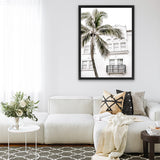 Shop California Casa Photo Canvas Art Print-Boho, Coastal, Green, Photography, Photography Canvas Prints, Portrait, Tropical, View All, White-framed wall decor artwork