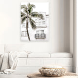 Shop California Casa Photo Canvas Art Print-Boho, Coastal, Green, Photography, Photography Canvas Prints, Portrait, Tropical, View All, White-framed wall decor artwork
