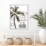 Shop California Casa Photo Canvas Art Print-Boho, Coastal, Green, Photography, Photography Canvas Prints, Portrait, Tropical, View All, White-framed wall decor artwork