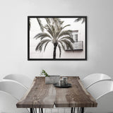 Shop Spanish Villa Photo Canvas Art Print-Boho, Coastal, Green, Landscape, Neutrals, Photography, Photography Canvas Prints, Tropical, View All, White-framed wall decor artwork