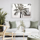 Shop Spanish Villa Photo Canvas Art Print-Boho, Coastal, Green, Landscape, Neutrals, Photography, Photography Canvas Prints, Tropical, View All, White-framed wall decor artwork