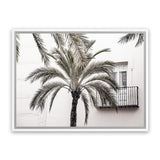 Shop Spanish Villa Photo Canvas Art Print-Boho, Coastal, Green, Landscape, Neutrals, Photography, Photography Canvas Prints, Tropical, View All, White-framed wall decor artwork