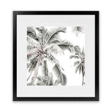 Shop Coconut Palms (Square) Photo Art Print-Boho, Coastal, Green, Hamptons, Photography, Square, Tropical, View All, White-framed poster wall decor artwork
