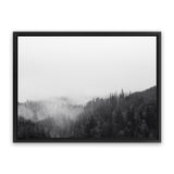 Shop Frosty Forest II Photo Canvas Art Print-Black, Grey, Horizontal, Landscape, Nature, Photography, Photography Canvas Prints, Rectangle, View All-framed wall decor artwork