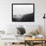Shop Frosty Forest II Photo Art Print-Black, Grey, Horizontal, Landscape, Nature, Photography, Rectangle, View All-framed poster wall decor artwork