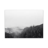 Shop Frosty Forest II Photo Canvas Art Print-Black, Grey, Horizontal, Landscape, Nature, Photography, Photography Canvas Prints, Rectangle, View All-framed wall decor artwork