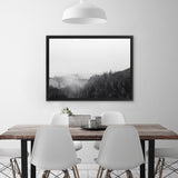 Shop Frosty Forest II Photo Canvas Art Print-Black, Grey, Horizontal, Landscape, Nature, Photography, Photography Canvas Prints, Rectangle, View All-framed wall decor artwork